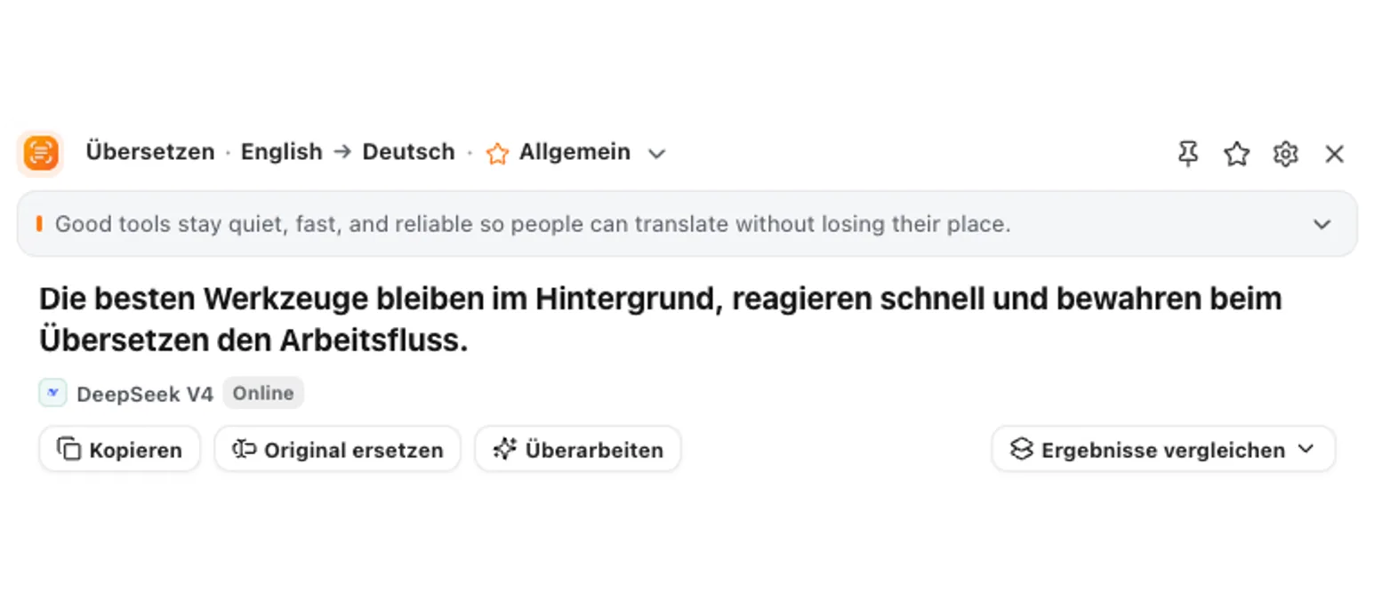 Schwebendes Übersetzungsfenster von TranslateWindow
